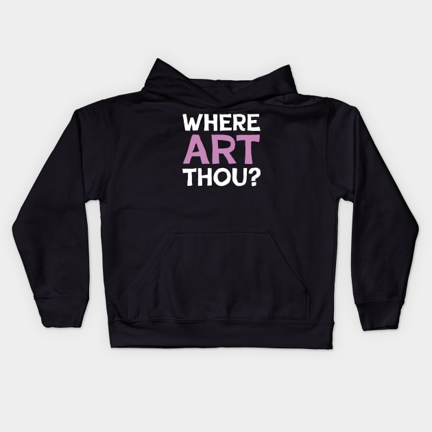 WHERE ART THOU? Kids Hoodie by CafeConCawfee